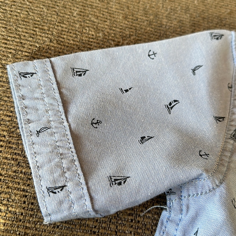 Free Planet Button Down Boys Sailboat Shirt - Size 2T - Picture 4 of 7